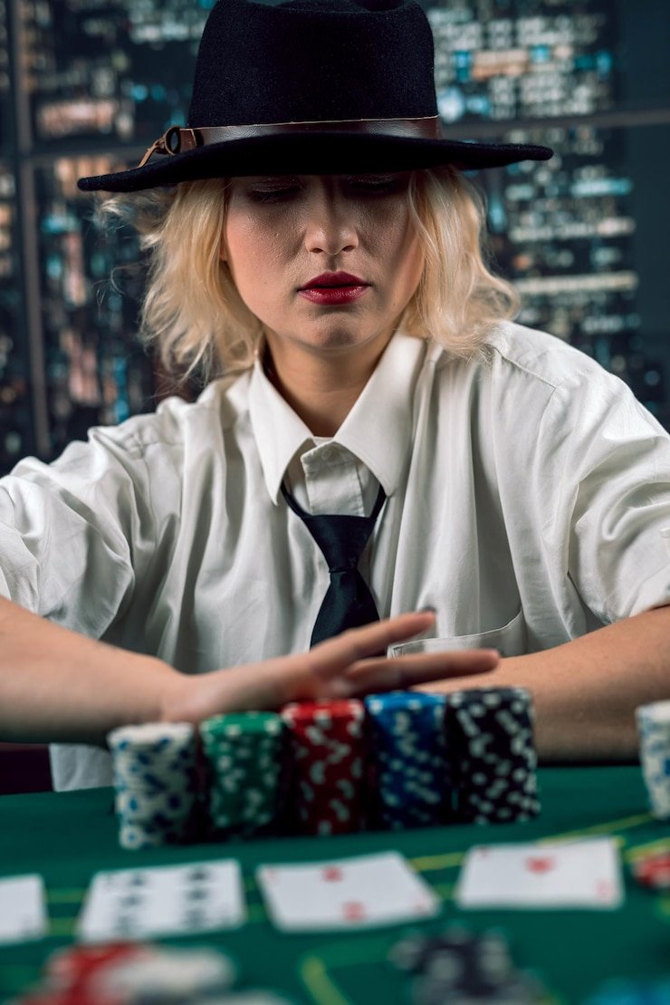 Dealer Lightning Baccarat batik69 di studio multi-kamera dengan kartu terbuka di meja bermain